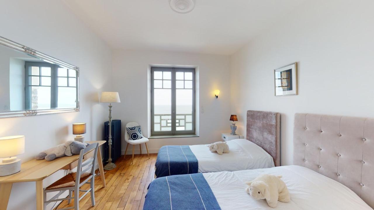 Les Roches Grises, Luxueuse Villa Face Mer, 4Etoiles, Spa Et Jardin Panoramique, Societe La Clef Decamp Granville Exterior foto