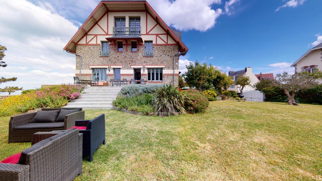 Les Roches Grises, Luxueuse Villa Face Mer, 4Etoiles, Spa Et Jardin Panoramique, Societe La Clef Decamp Granville Exterior foto