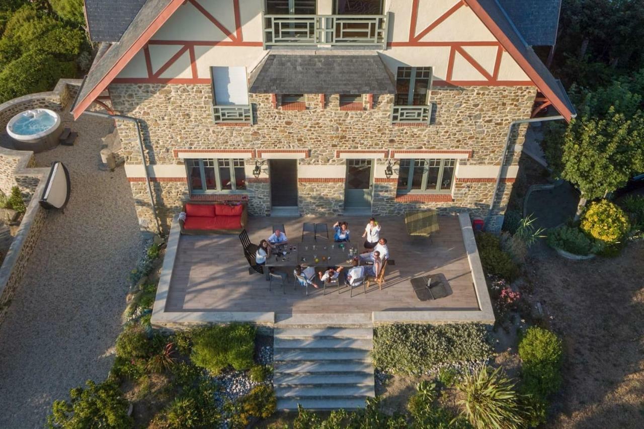 Les Roches Grises, Luxueuse Villa Face Mer, 4Etoiles, Spa Et Jardin Panoramique, Societe La Clef Decamp Granville Exterior foto